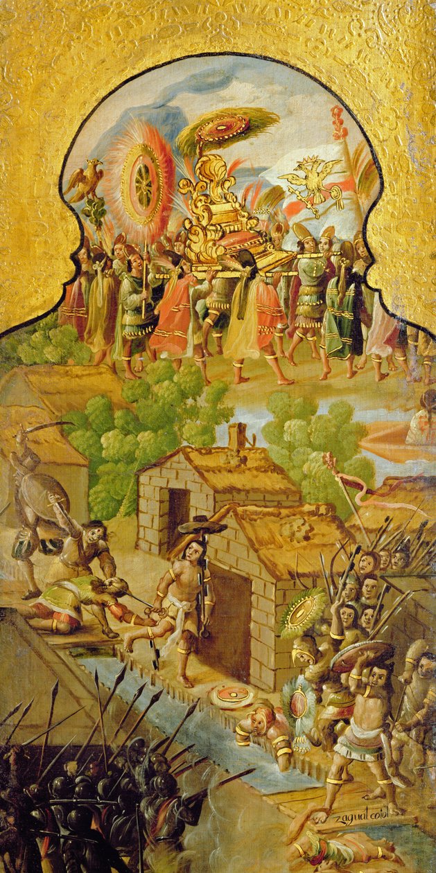 Captura de Moctezuma y enfrentamientos con los españoles en las calles de Tenochtitlán de Spanish School