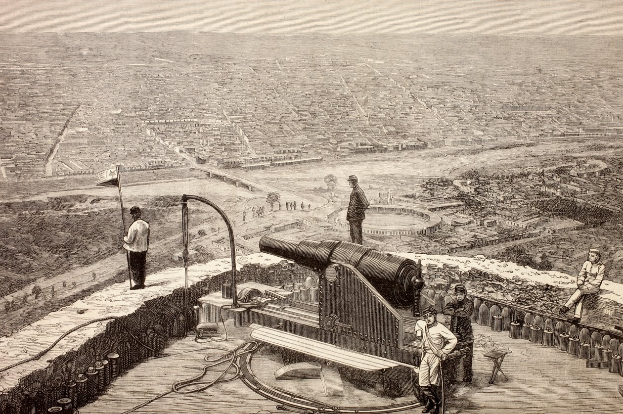 Vista general de Lima, Perú, desde el fuerte San Cristóbal, c.1880s, de 