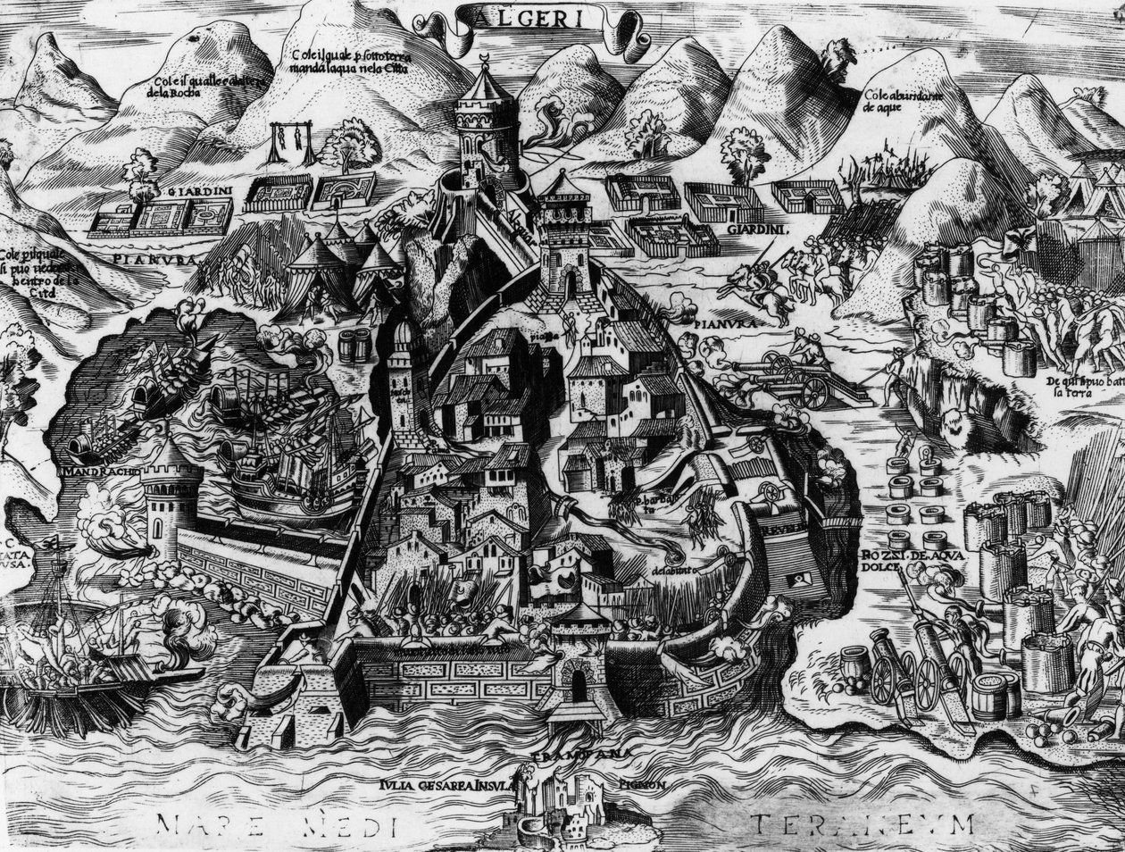 El intento español de capturar Argel, 1541 de Spanish School