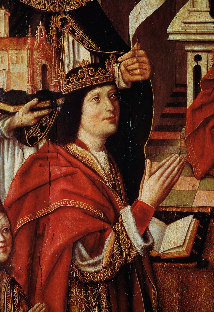 La Virgen de los Reyes Católicos (detalle) de Spanish School