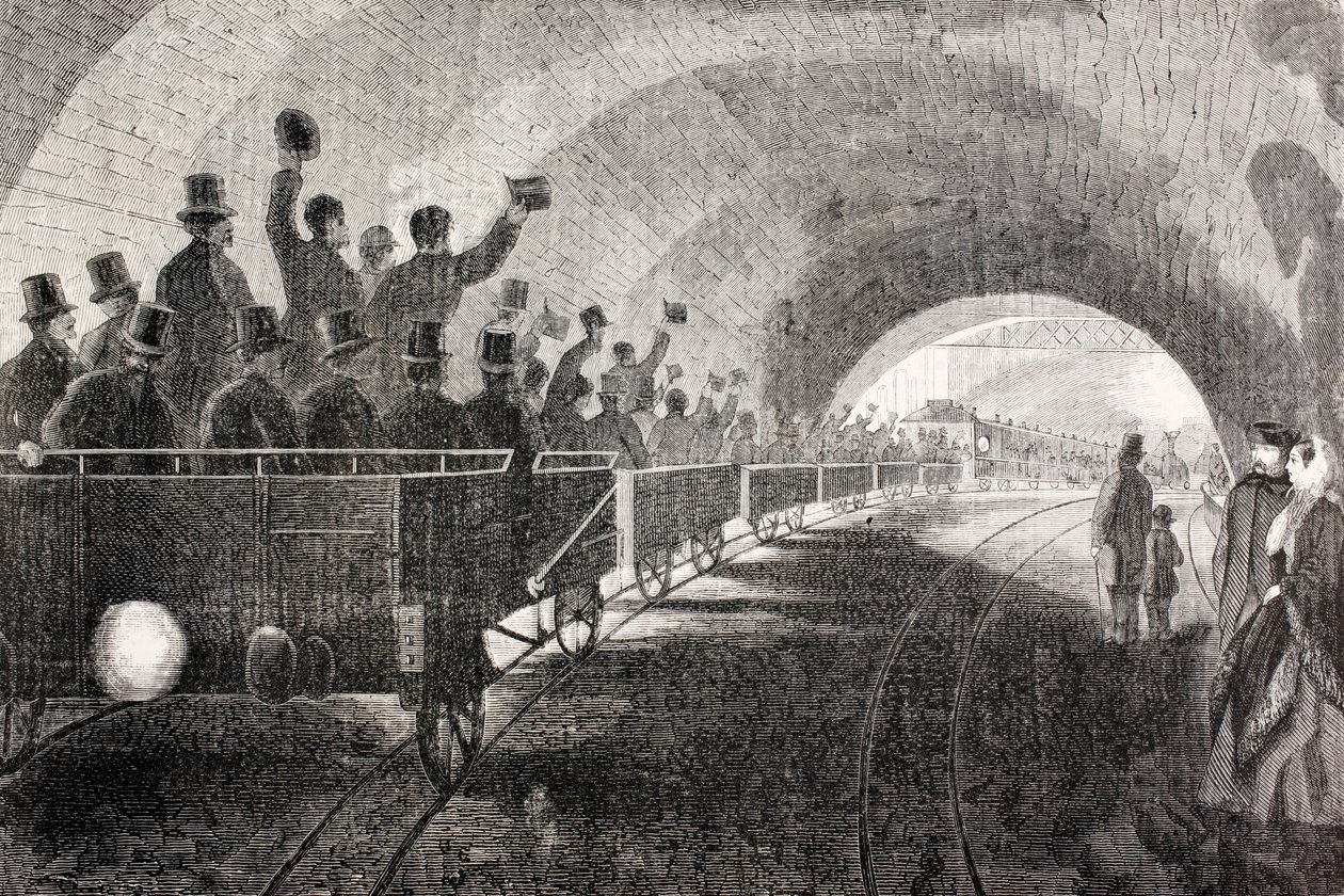 Prueba de tren en el Metro de Londres en 1862, de 