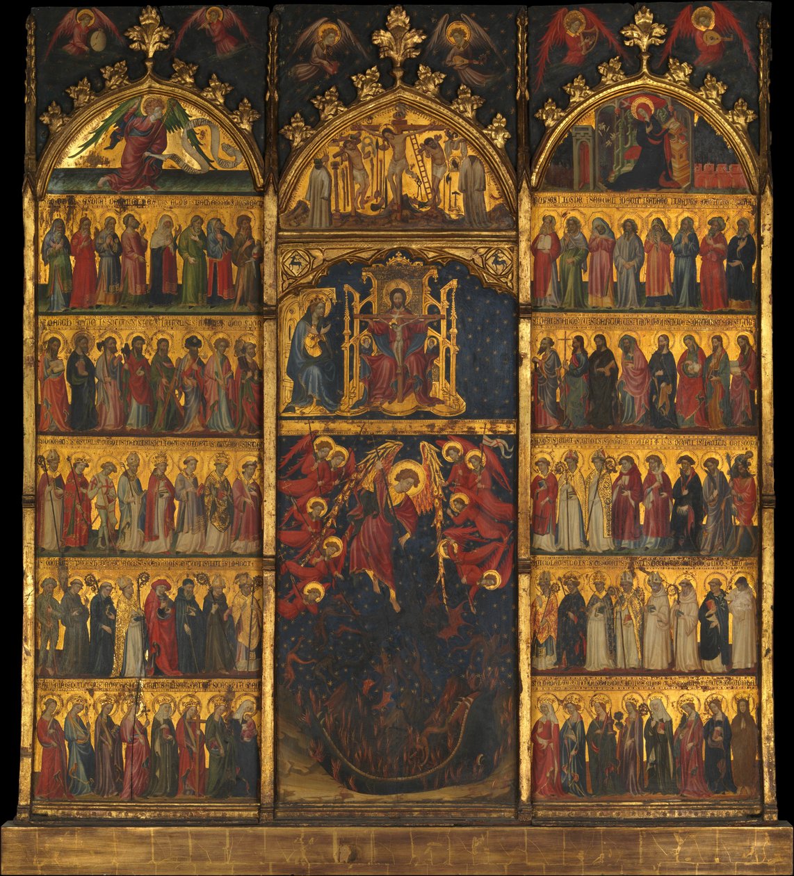 La Trinidad adorada por todos los santos de Spanish Painter