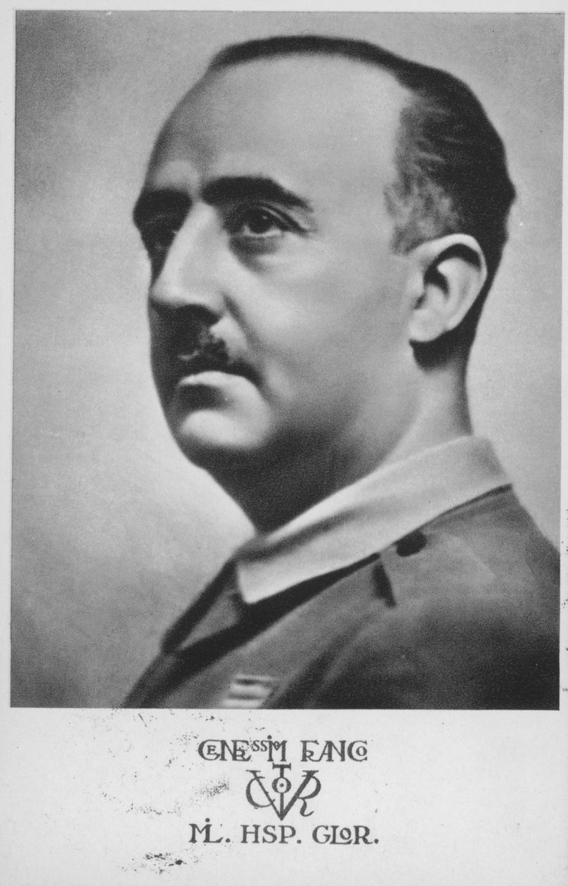 Francisco Franco, general y dictador español (foto b/n) de Spanish Photographer