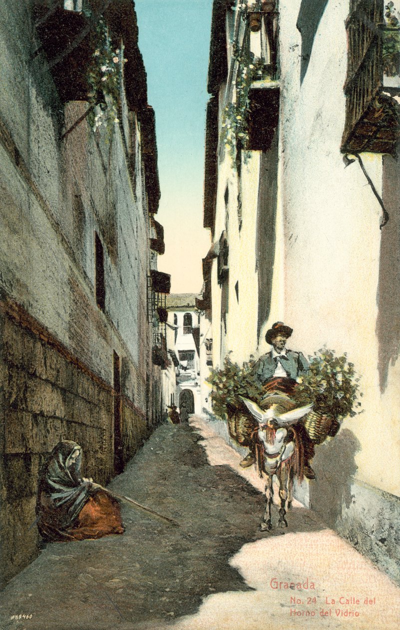 Granada, La Calle Del Horno Del Vidrio, España (foto color) de Spanish Photographer