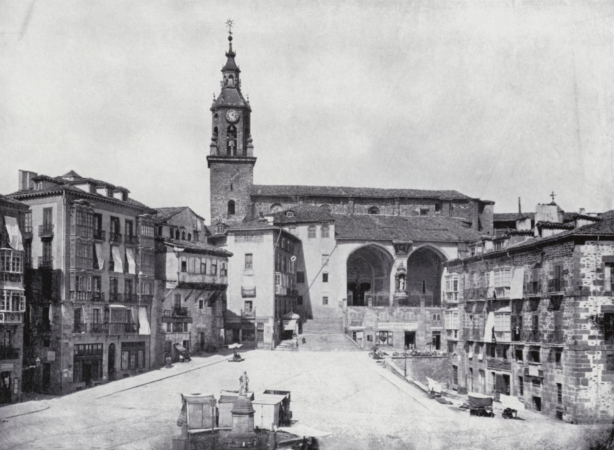 Plaza De La Constitucion, Vitoria (b/w photo) de Spanish Photographer