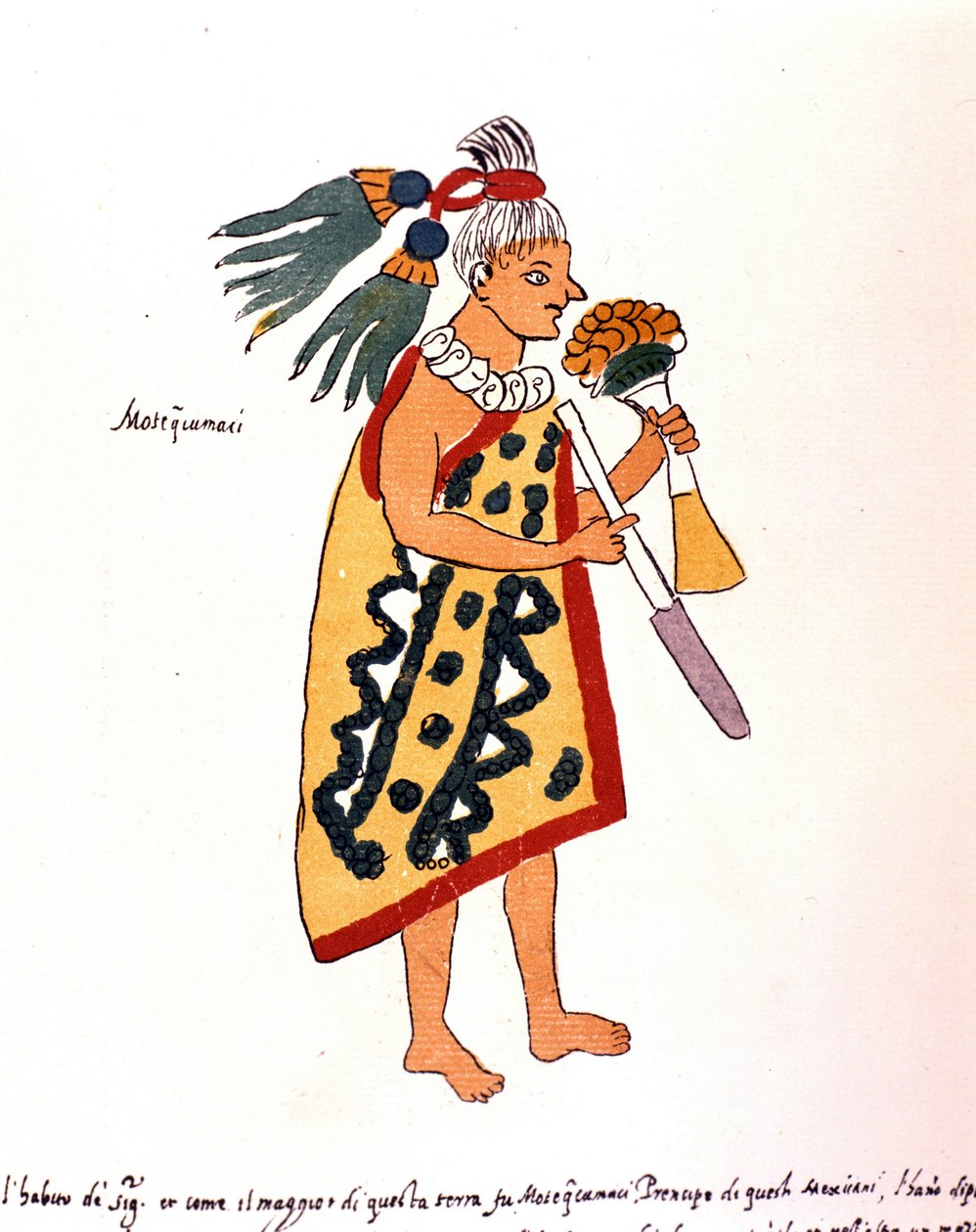 Sacerdote azteca en el Códice Vaticano 3738 (Códice Vat. Ríos). Facsímil del manuscrito del dominico Pedro de los Ríos, entre 1570 y 1589, Bibl. Vaticana. de Spanish School