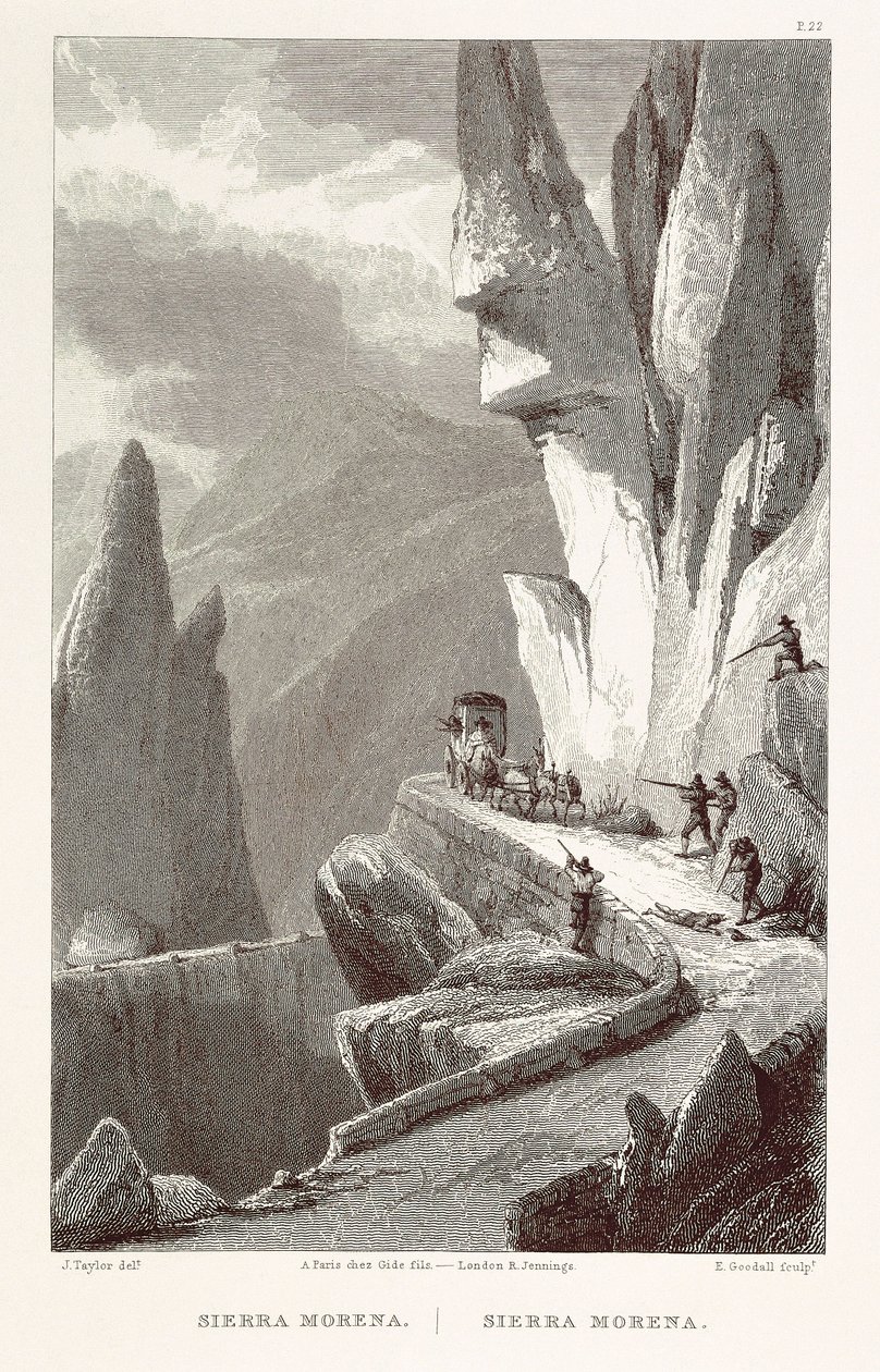 Bandidos atacando una caravana en Sierra Morena en Andalucía de Spanish School