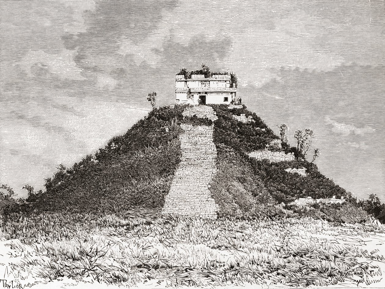Chichen Itza, Yucatán, México: El Castillo también conocido como el Templo de Kukulkán o la pirámide de Kukulkán de Spanish School