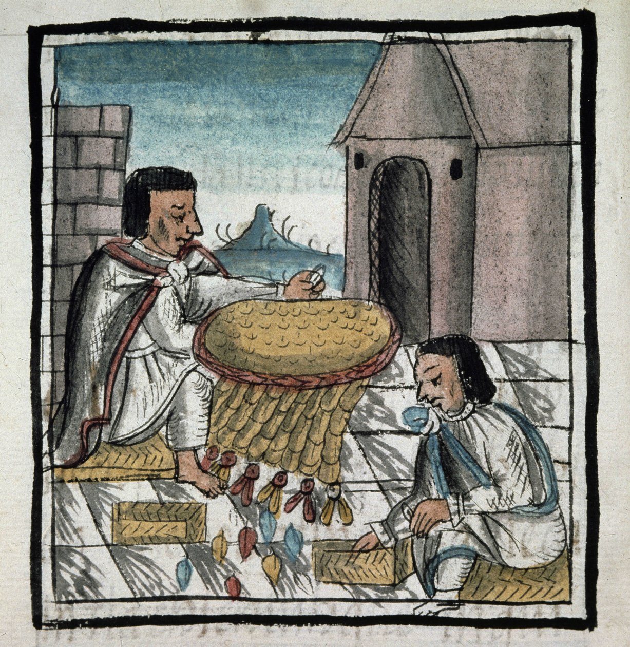 Códice de la conquista de México: método de conservación de los alimentos contra el hambre de Spanish School