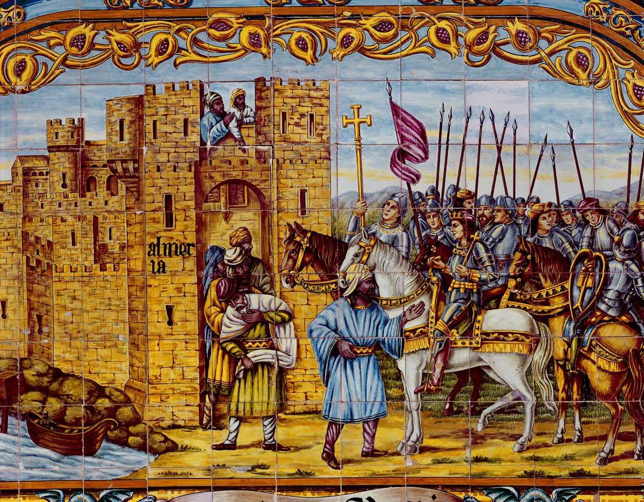 Conquista de Almería por los Reyes Católicos en 1488 (detalle) de Spanish School
