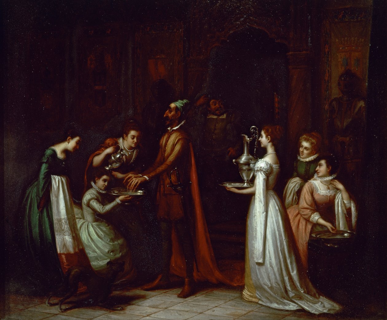 Don Quijote en la casa de los duques de Spanish School