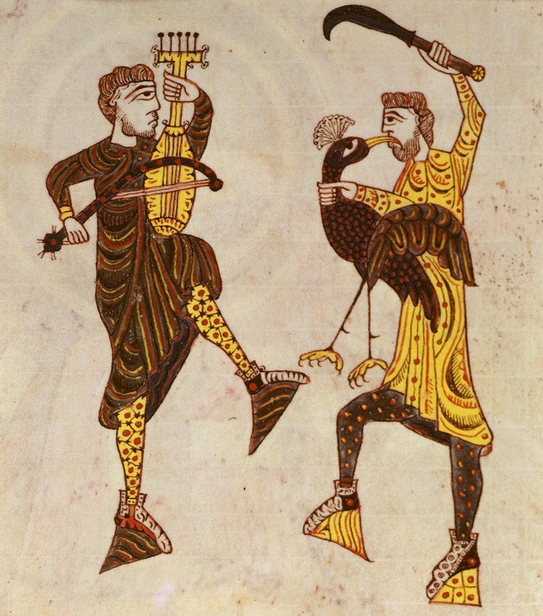F.86 Dos Hombres Bailando, del Beato Apocalipsis de Santo Domingo de Silos de Spanish School
