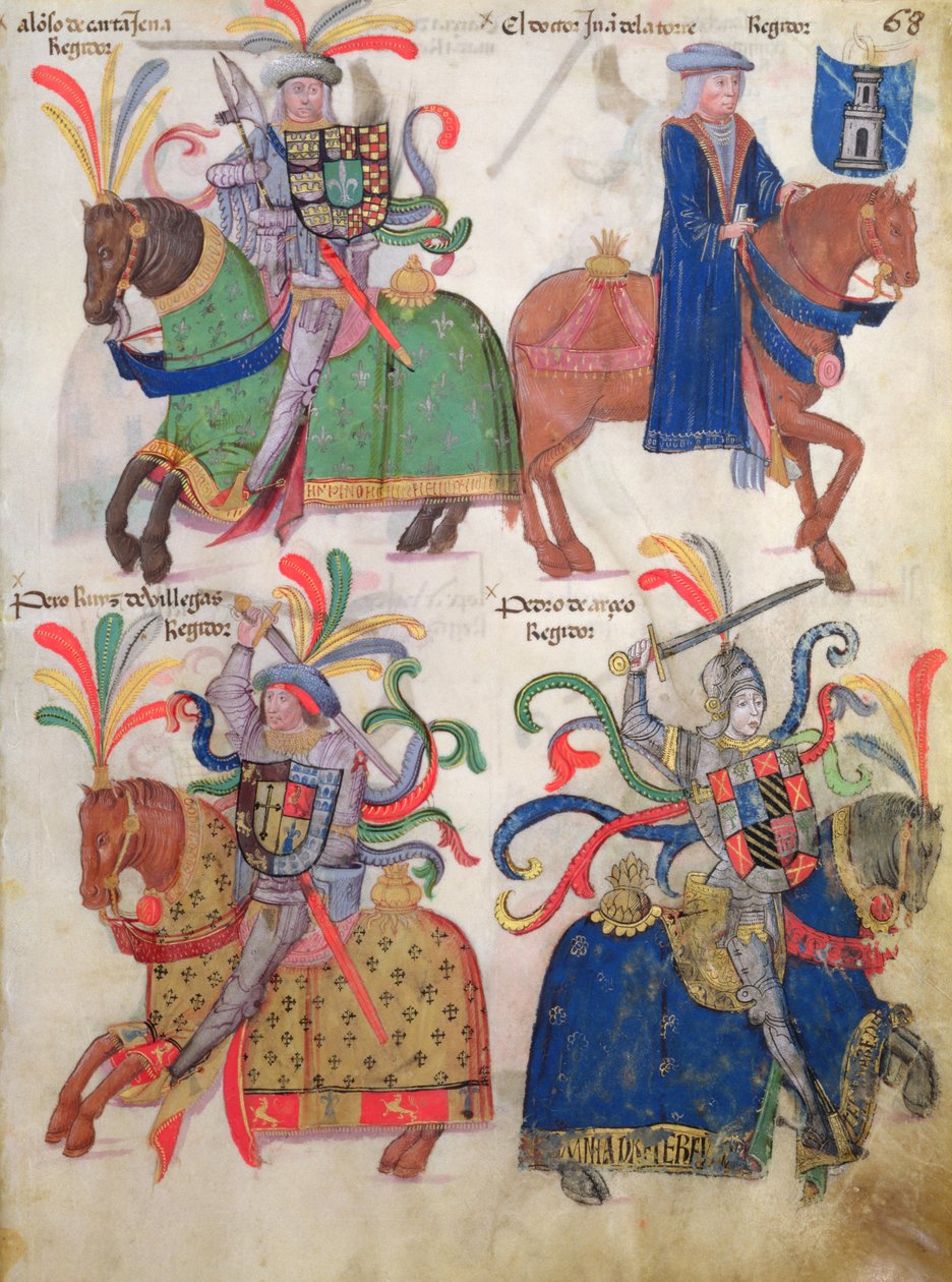 Cuatro caballeros, del Libro de Los Caballeros de la Cofradía de Santiago de Spanish School