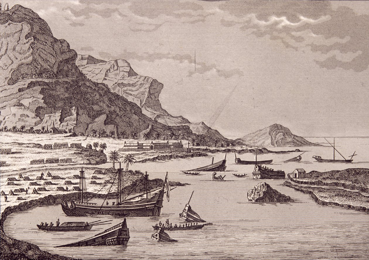 Hernán Cortés (1485-1547) ordena el hundimiento de sus barcos, México, julio de 1519 de Spanish School