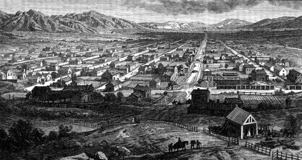 Vista Panorámica de Salt Lake City, Utah, de 