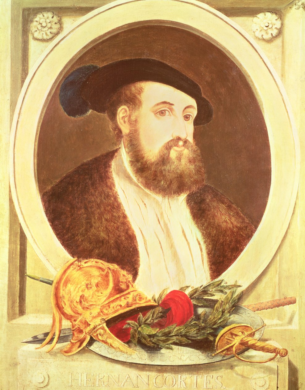 Retrato de Hernán Cortés (1485-1547) de Spanish School