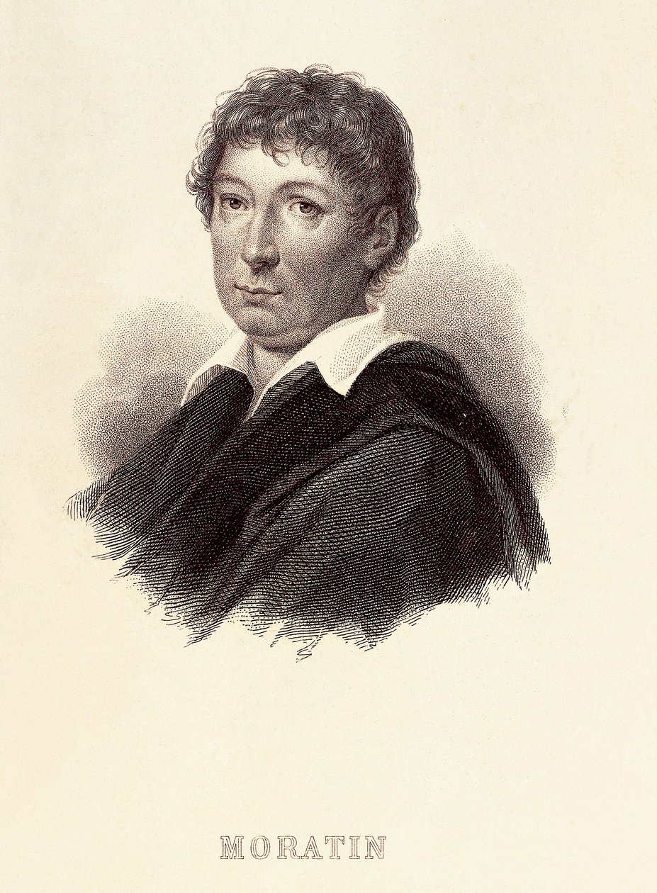 Retrato de Leandro Fernández de Moratín (1760-1828), escritor español. Grabado del siglo XIX. Museo Romántico de Madrid de Spanish School
