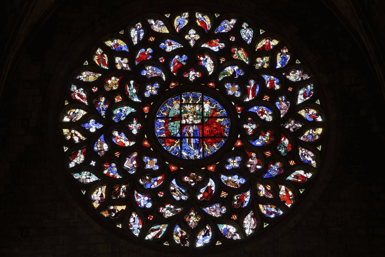 Rosetón que representa la Asunción de la Virgen, c.1460 de Spanish School
