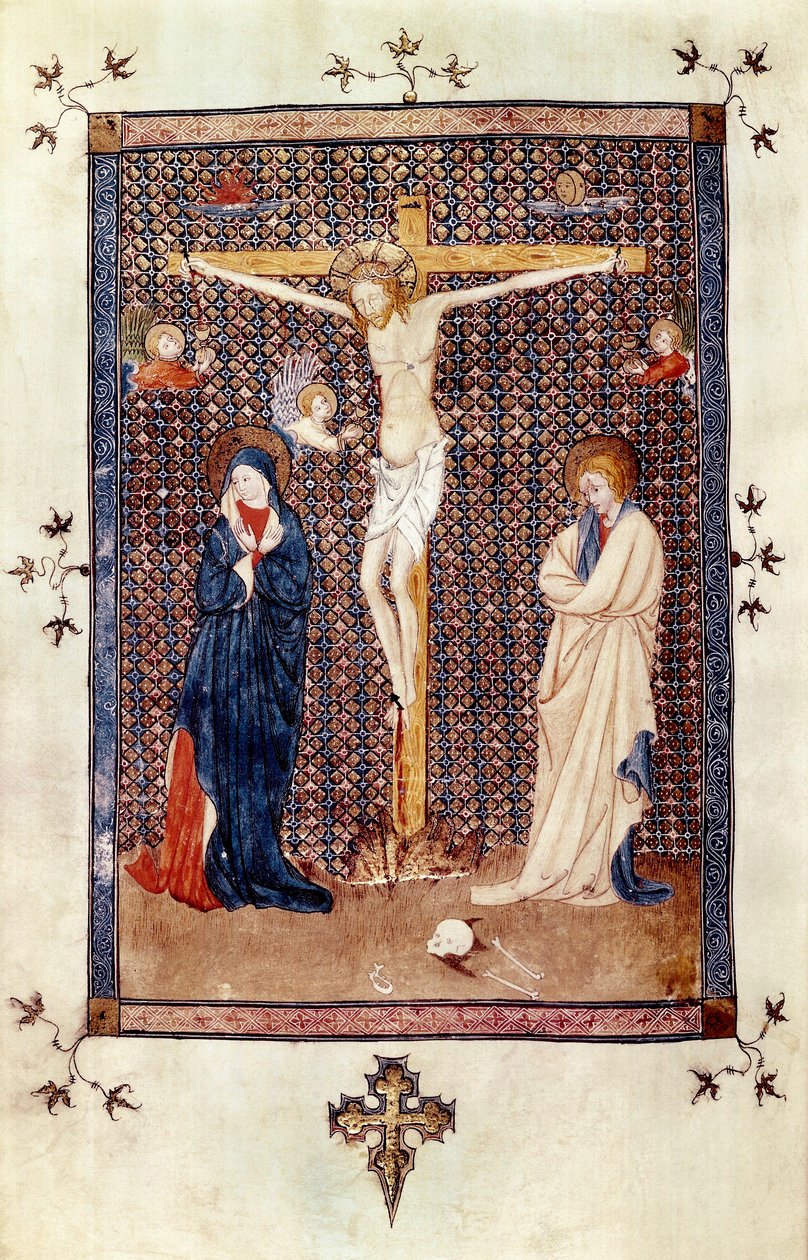 Escena del crucifixio (miniatura) de Spanish School