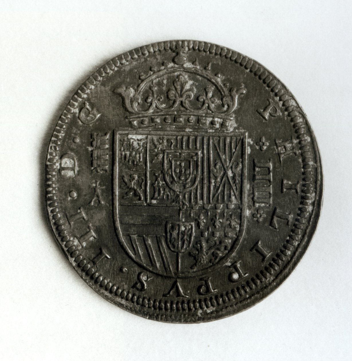 Moneda de corona de plata de cuatro reales del reinado de Felipe III de España y Portugal (1578-1621) de Spanish School