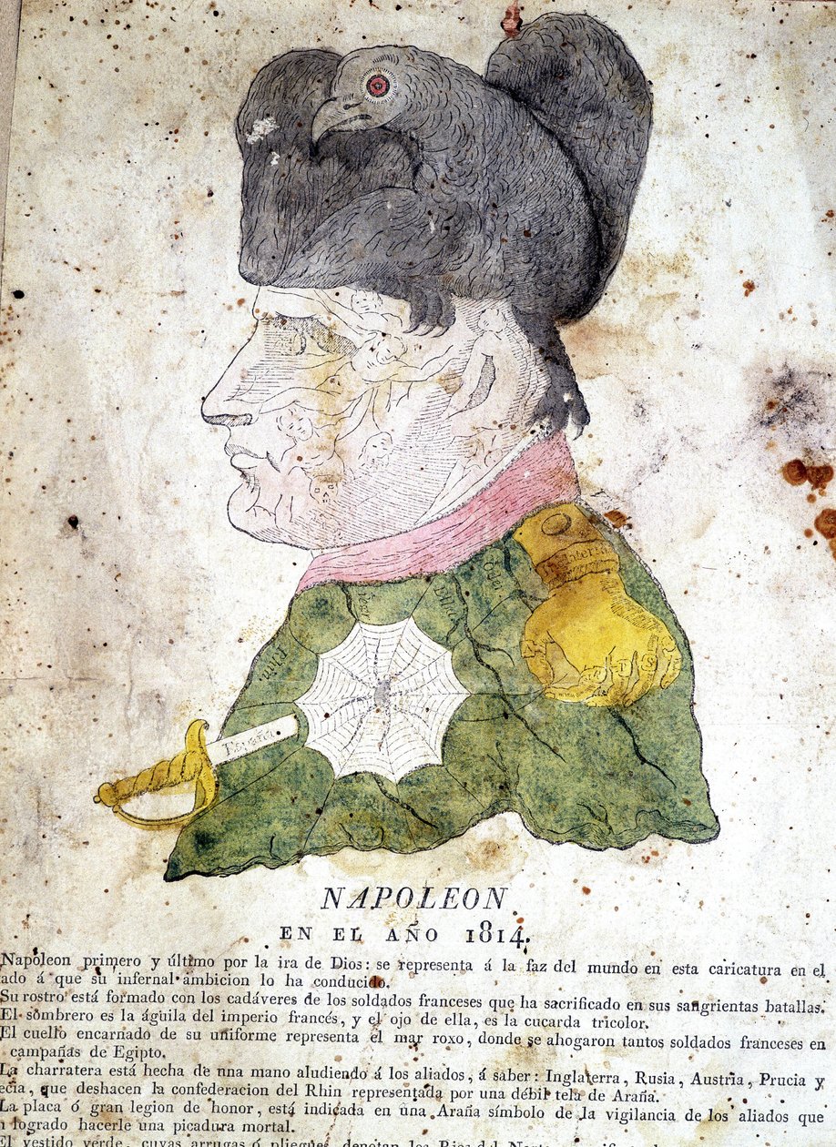 Caricatura española de Napoleón I de Spanish School