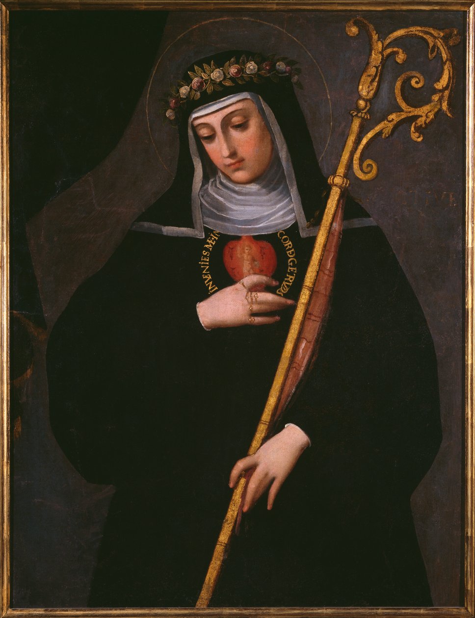 Santa Gertrudis la Grande llevando el sagrado corazón de Jesús de Spanish School