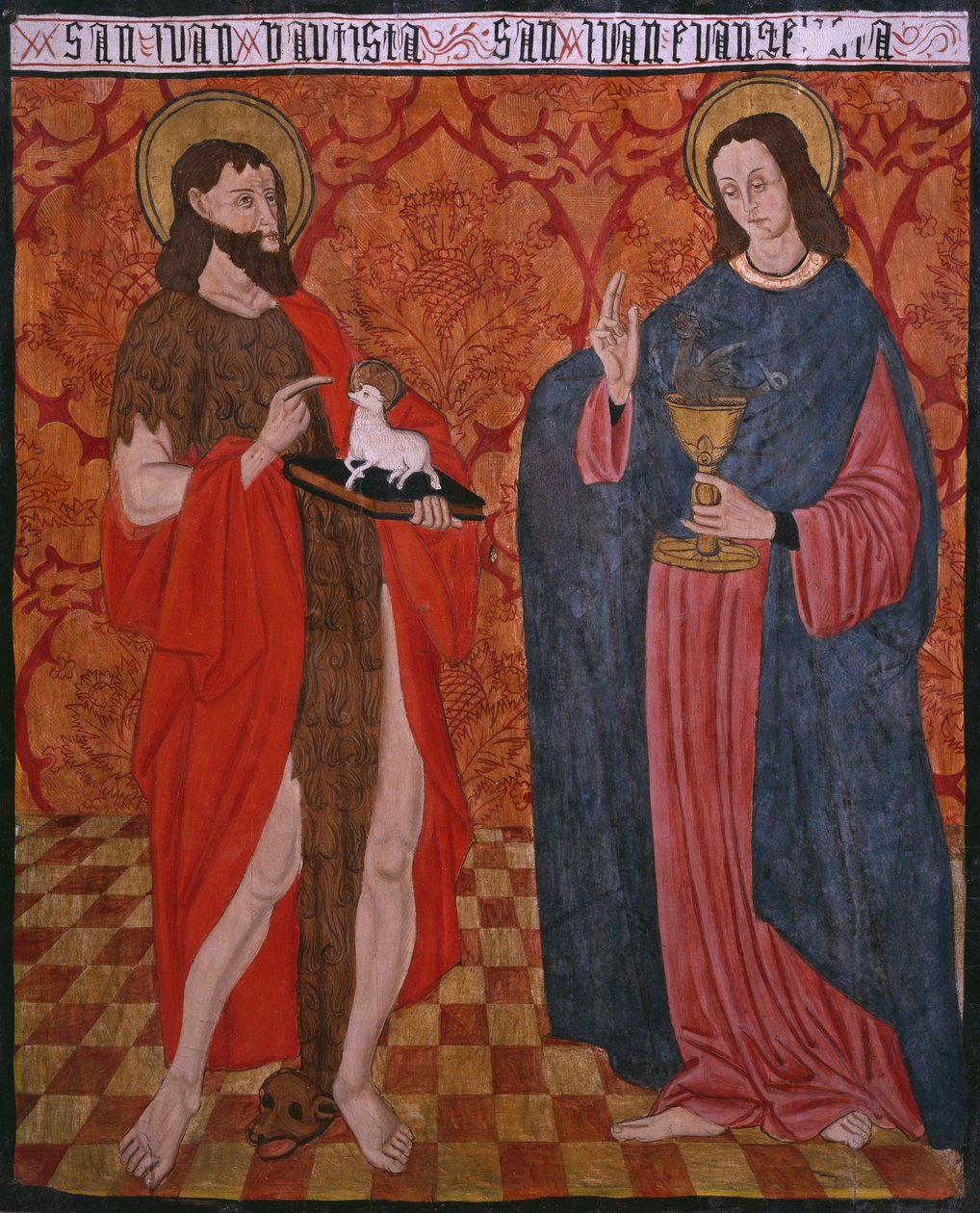 San Juan Bautista y San Juan Evangelista, panel de la Iglesia San Andrés de Tortura, finales del siglo XV-principios del siglo XVI de Spanish School