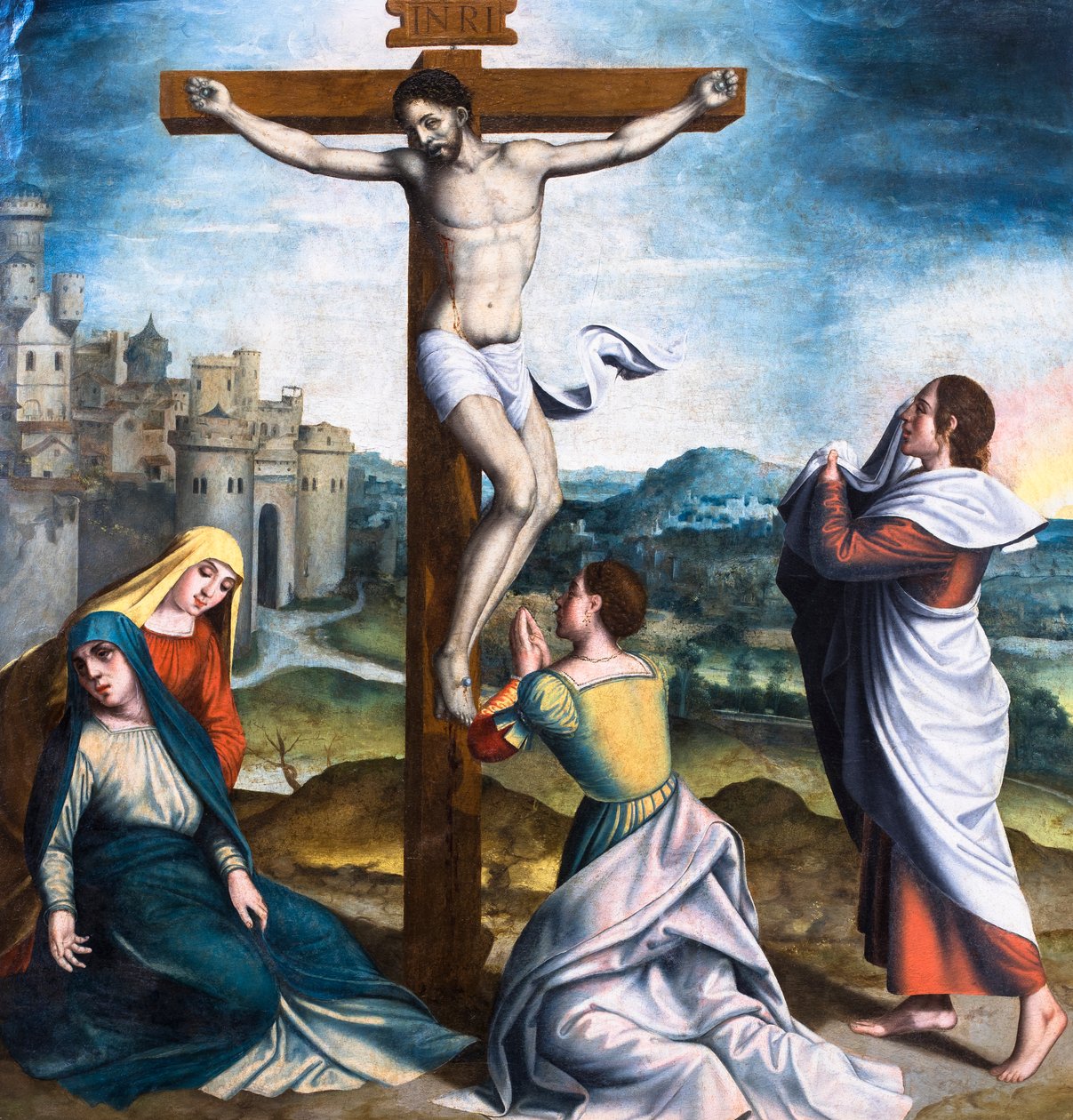 La Crucifixión con las tres Marías y San Juan de Spanish School