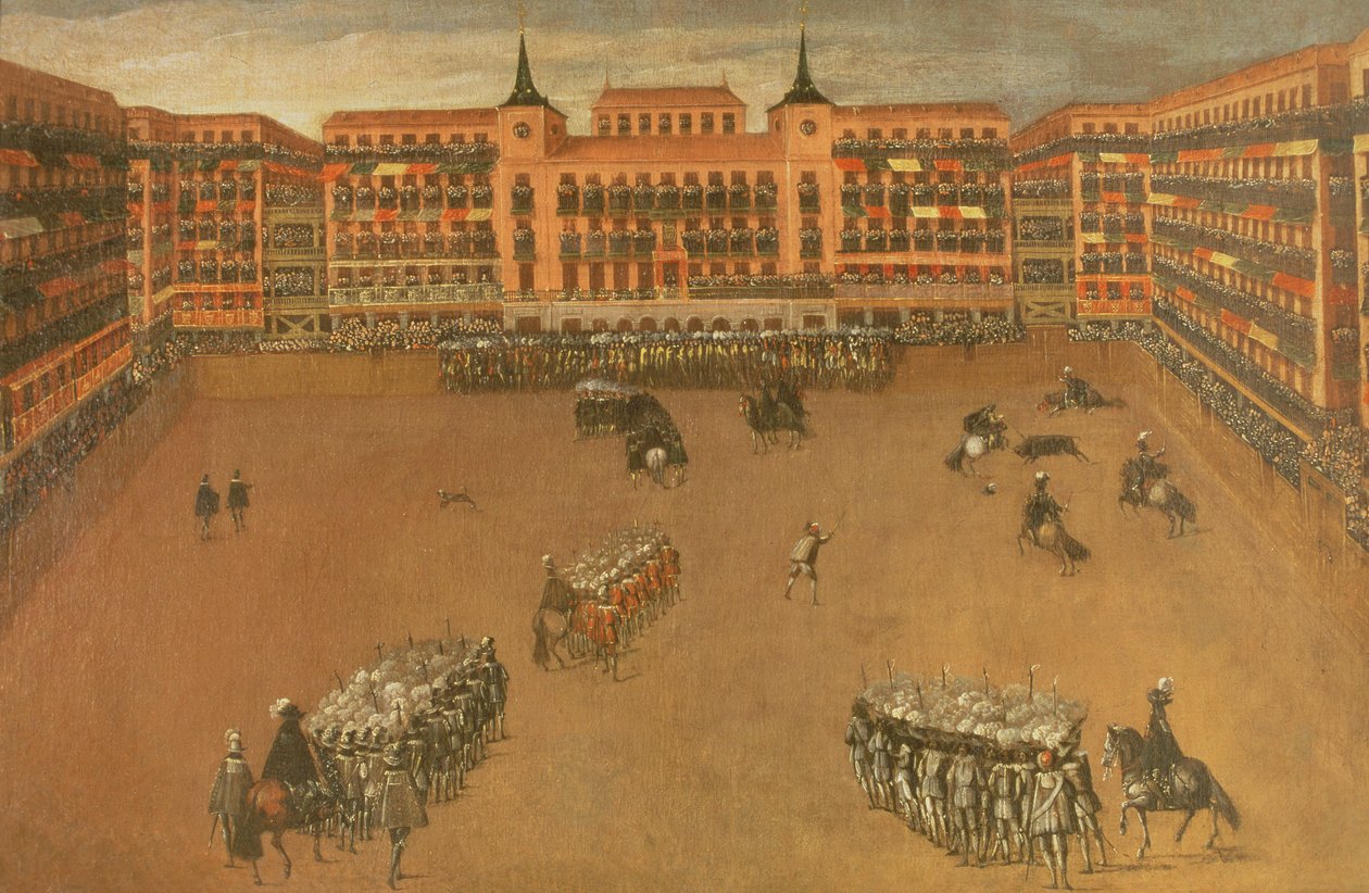 La Plaza Mayor de Madrid durante la Fiesta del Toro Enmaromado de Spanish School
