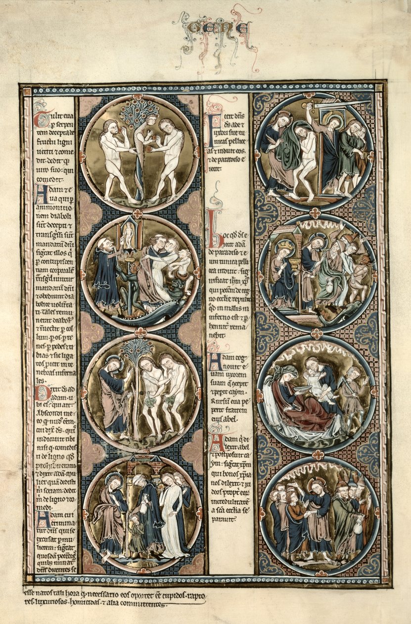 La Biblia Moralizada de Toledo f.7v de Spanish School