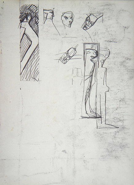 Estudio para un Panel Decorativo: Figuras Geométricas, para la Cueva del Becerro de Oro de Spencer Frederick Gore