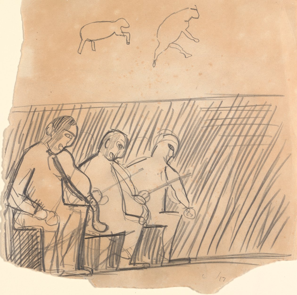Cueva del Becerro de Oro: Estudio de músicos y animales de Spencer Frederick Gore