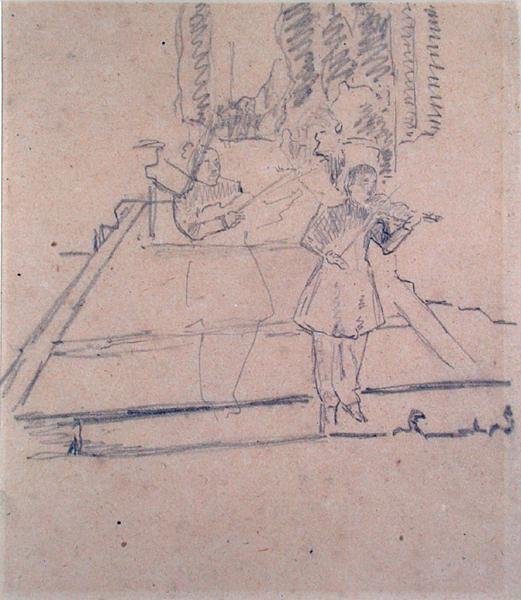 Los Músicos en las Candilejas, c.1910 de Spencer Frederick Gore