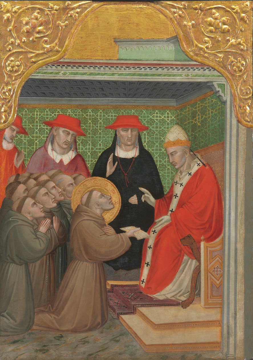 San Francisco ante el Papa (La aprobación de la Regla franciscana) de Spinello Aretino