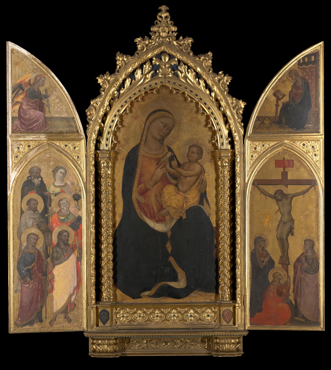 La Crucifixión con la Virgen Anunciada de Spinello Aretino