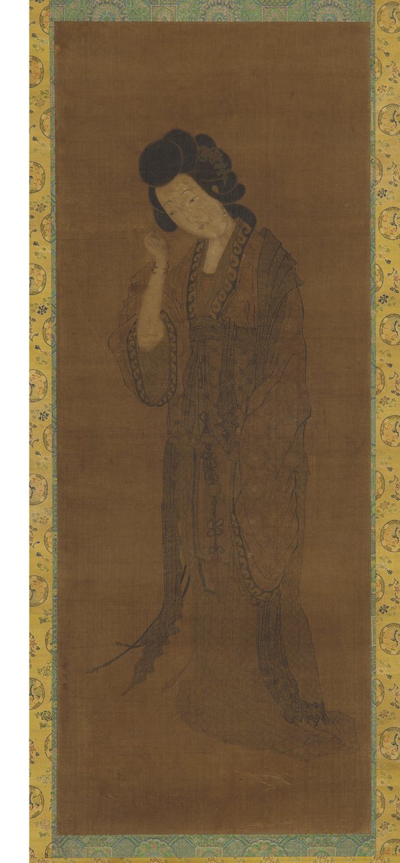 Figura de pie de una mujer de Spurious signature of Yuan Qian