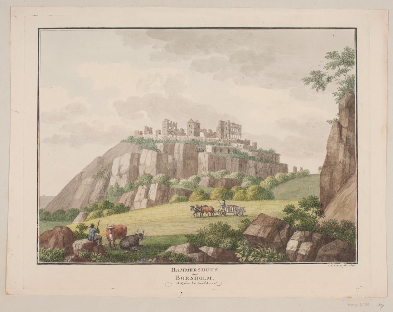 Hammershus en Bornholm. Vista desde el norte de Søren L. Lange