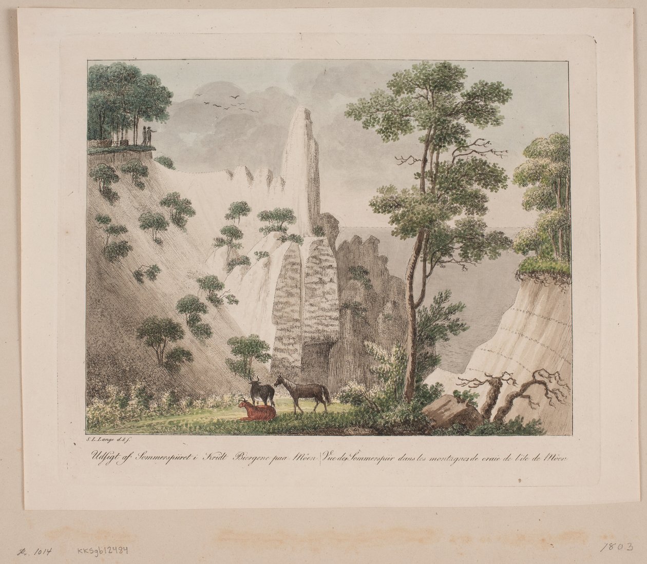 Vista de Sommerspiret en los acantilados de Møn de Søren L. Lange