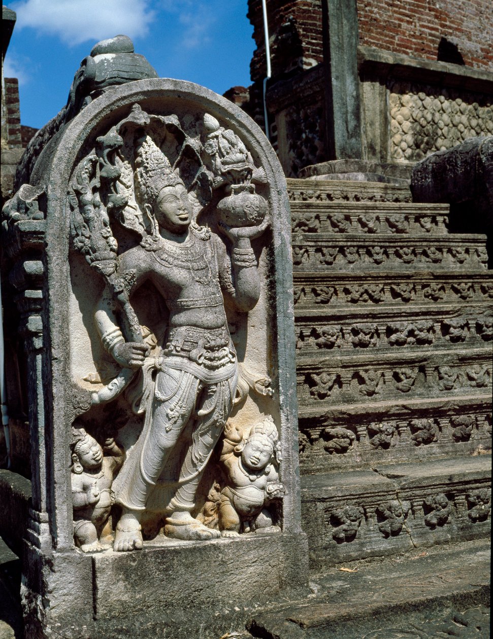 Entrada del templo budista de Sri Lankan
