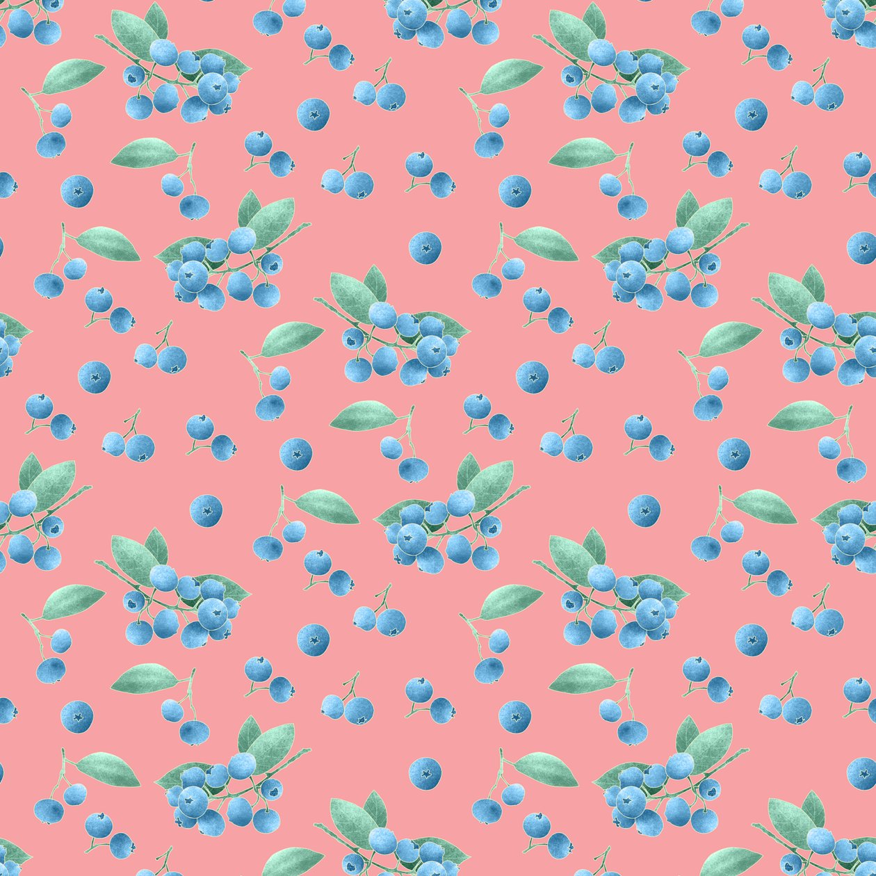 Huckleberry pattern, 2021 (lápiz de grafito y digital) de Stacy Hsu