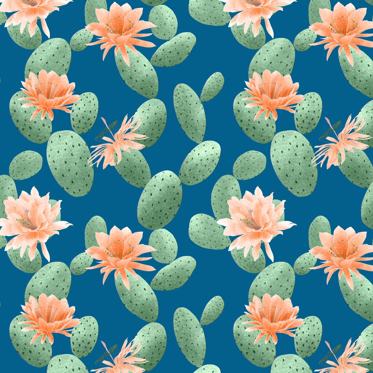 Motivo de cactus espinoso, 2021 (lápiz de grafito y digital) de Stacy Hsu