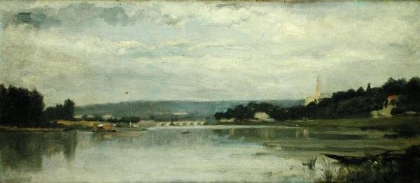 En las orillas del Sena en Saint-Cloud, c.1880 de Stanislas Victor Edouard Lepine