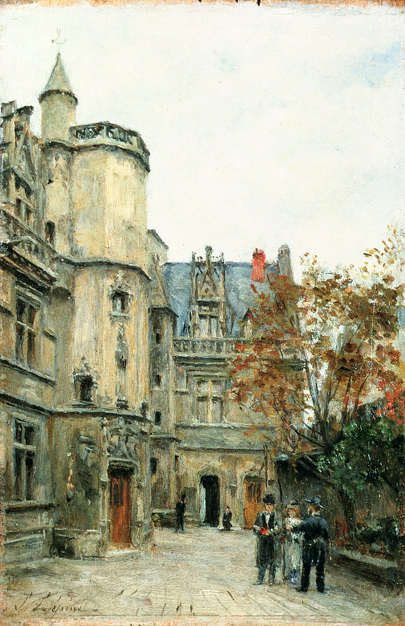 El Patio del Museo de Cluny, c.1878-80 de Stanislas Victor Edouard Lepine