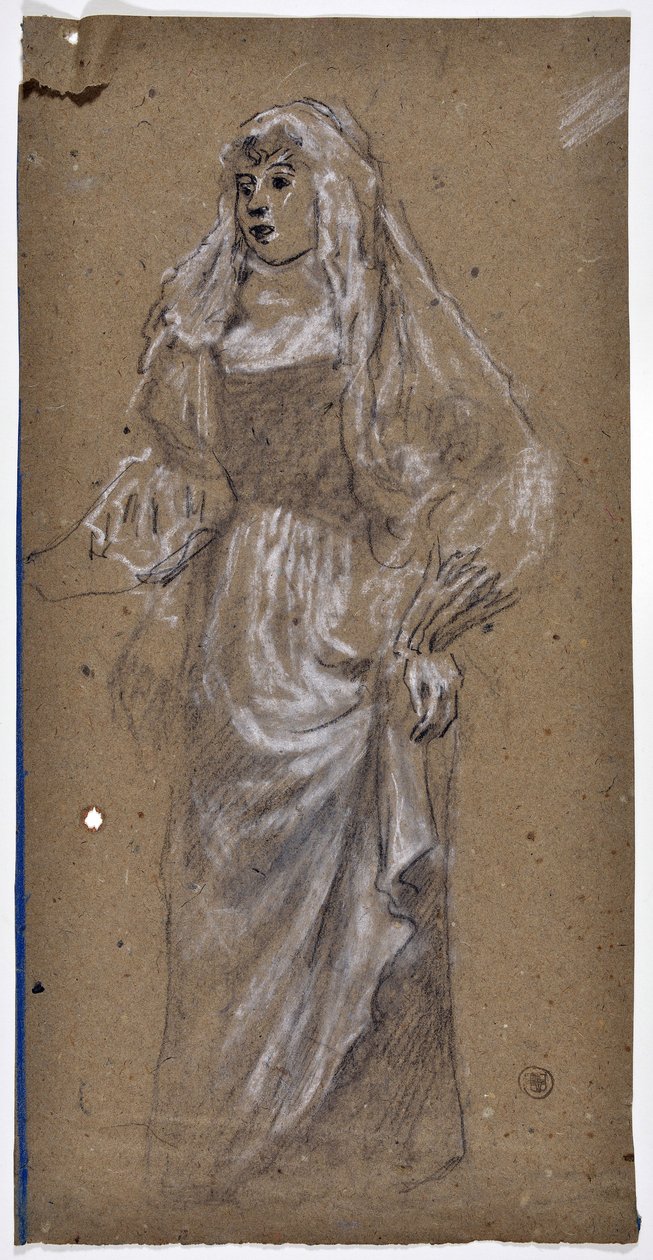 Estudio de la mujer (dibujo) de Stanislas Torrents y de Amat