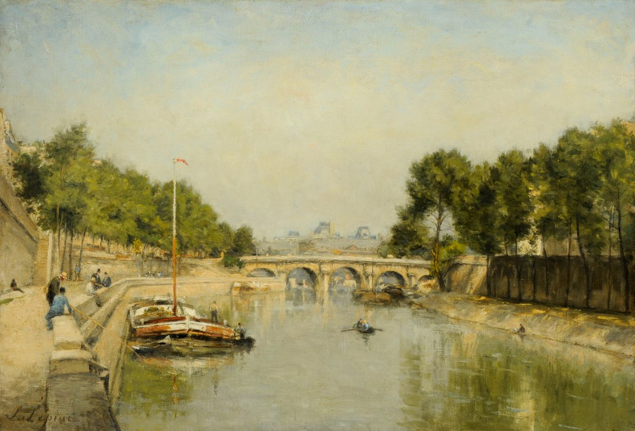 Las orillas del Sena en primavera de Stanislas Victor Edouard Lepine