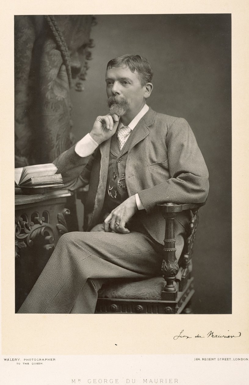 George du Maurier (1834-96), artista, caricaturista y novelista, fotografía de retrato de Stanislaus Walery