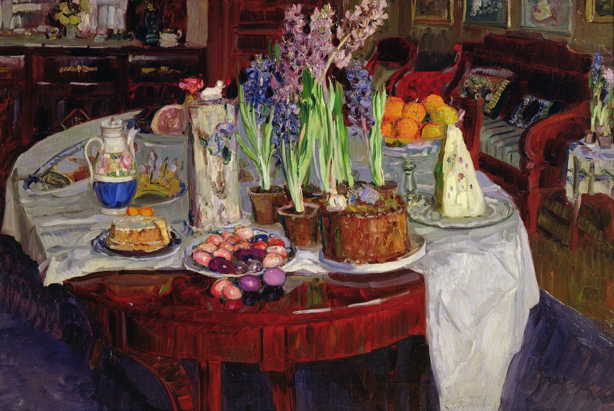 Mesa de Pascua, 1915 de Stanislav Julianovic Zukovskij