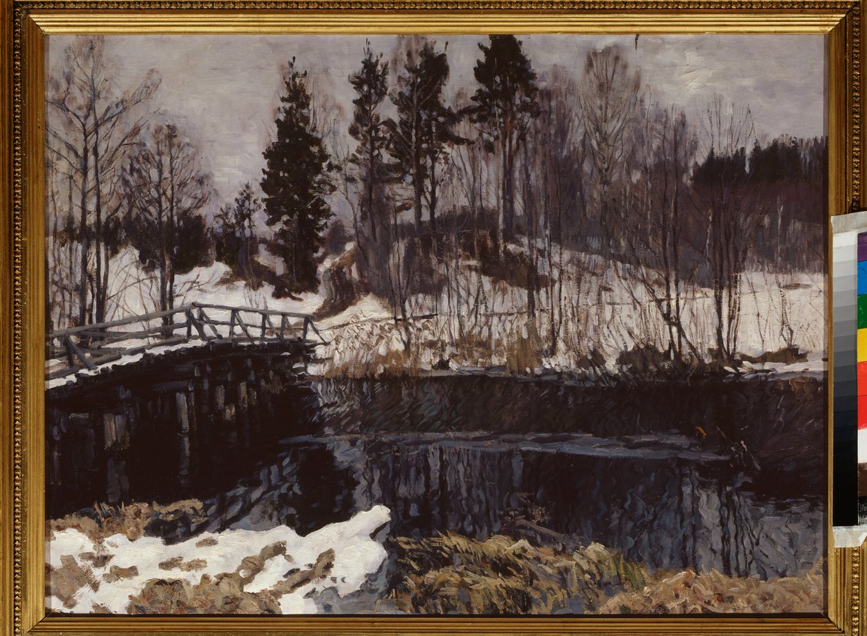 La primavera. Pintura de Stanislav Yulianovich Zhukovsky (1873-1944), óleo sobre lienzo. Arte ruso, principios del siglo XX, art nouveau, modernismo. Museo Estatal de Arte de la República de Carelia, Petrozavodsk (Rusia). de Stanislav Joulianovitch Joukovski