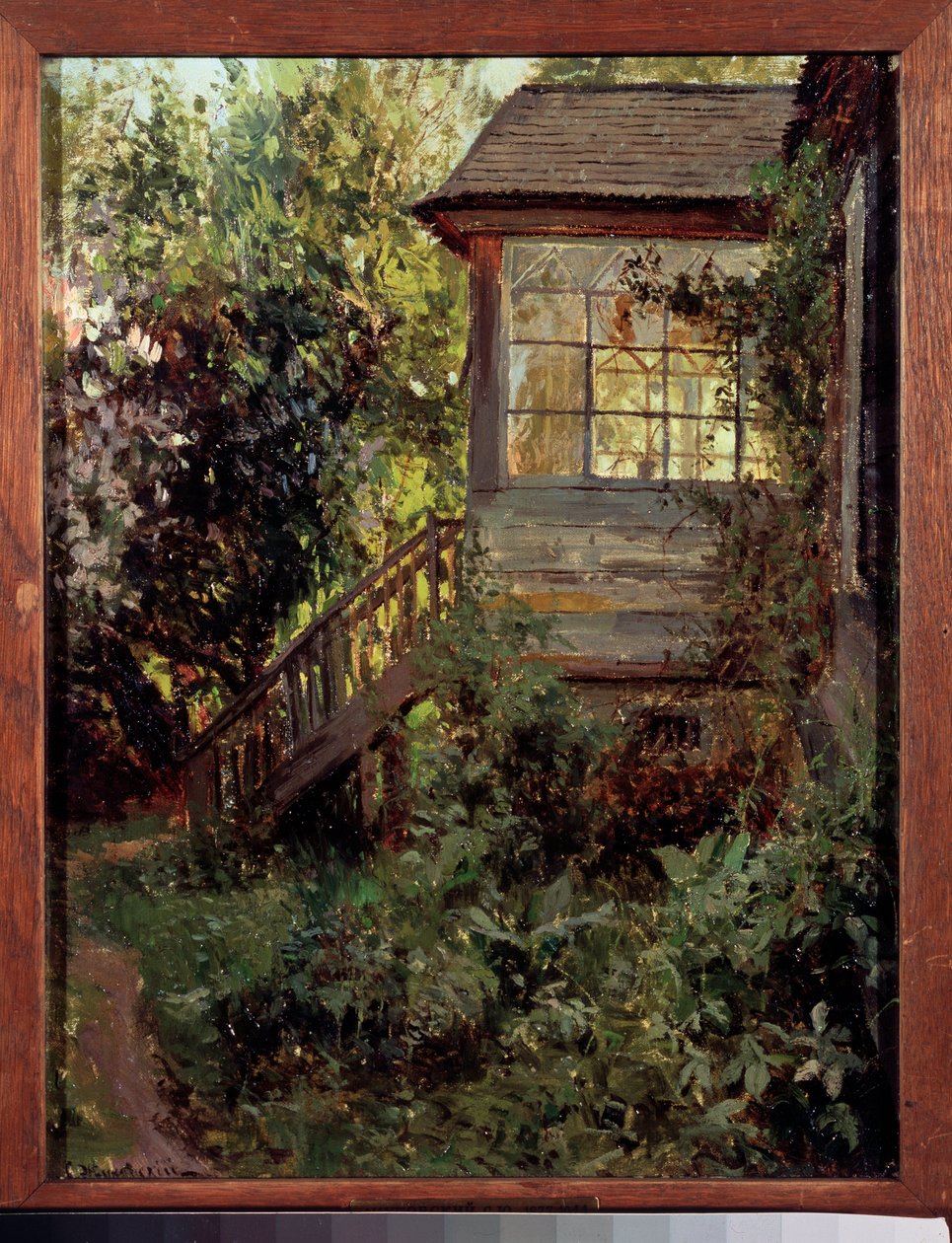Una casa de campo. La terraza. Pintura de Stanislav Yulianovich Zhukovsky (1873-1944), óleo sobre lienzo. Arte ruso, finales del siglo XIX y XX. Galería Estatal Tretyakov, Moscú. de Stanislav Joulianovitch Joukovski