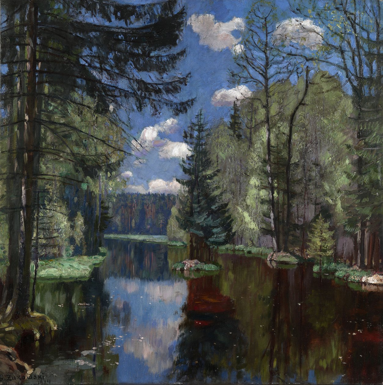 Lago del bosque, 1934 de Stanislav Julianovic Zukovskij